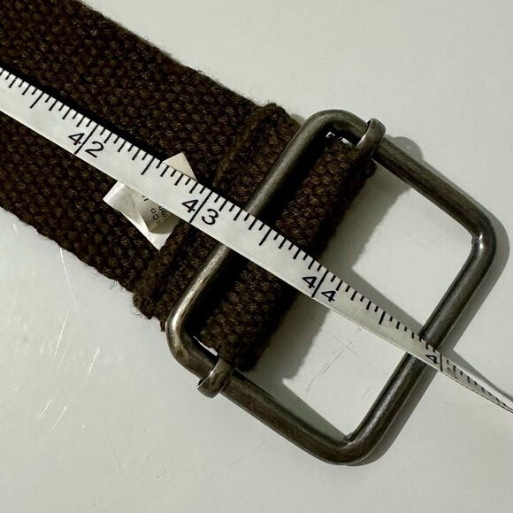 Men's Brown Canvas Belt (978) - Picture 3 of 3